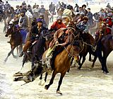 Horse Racing Art for sale - Buzkashi by Unknown Artist